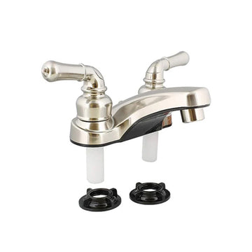 4 Inch Nickel Bathroom Faucet for RV Sink with Teapot Handles