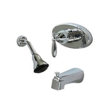 Nickel Bathroom Shower Faucet and High Flow Shower Diverter