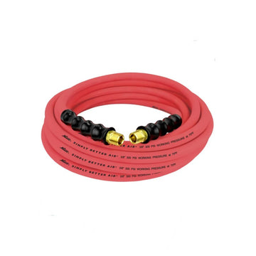 3/8" Ultra Lightweight Rubber Hose, 35' Air Hose w/ 3/8" NPT Male Inlet Thread Ends