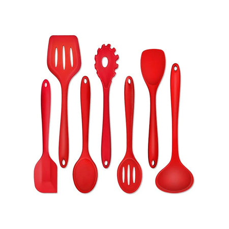 Kitchen Utensil Set of 7, P&P CHEF Silicone Cooking Utensils