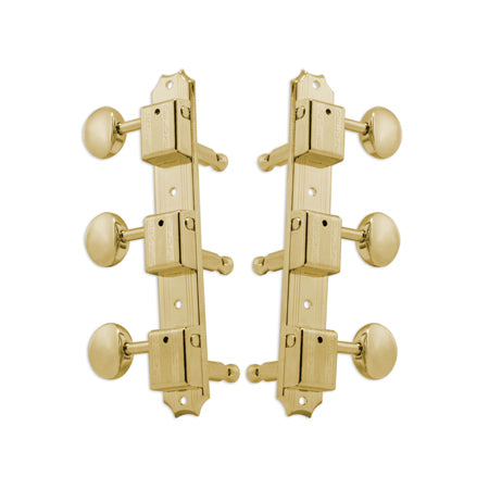Vintage Horizontal Gold Set 6 3 + 3 on Plate