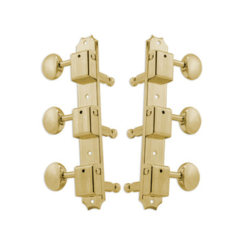 Vintage Horizontal Gold Set 6 3 + 3 on Plate