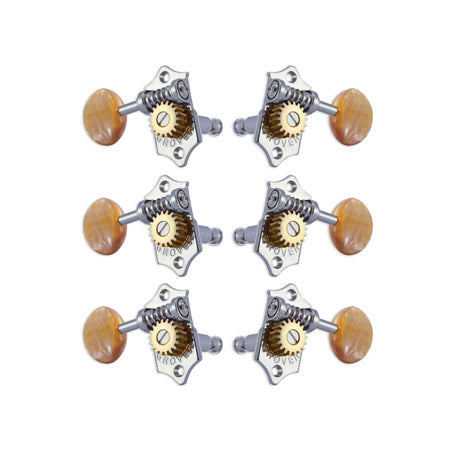 V97-18CA W/Acrylic Amber Buttons, Chrome