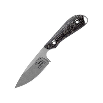 Whiteriver Model 1 Caper Black Burlap Micarta Handle WRM1-Bbl