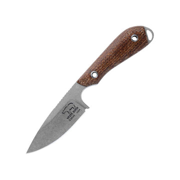 White River Model 1 Caper Natural Burlap Micarta Handle