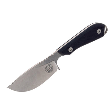 White River M1 Skinner - Stonewashed S35VN Blade - Black Textured G-10 - Kydex Sheath