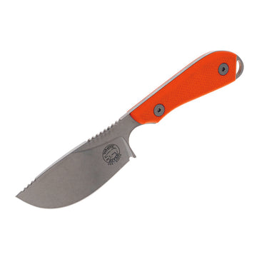 White River M1 Skinner - Stonewashed S35VN Blade - Orange Textured G-10 - Kydex Sheath