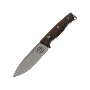 Whiteriver WRUR45-Bna Urus 45 Natural Burlap Micarta Handle