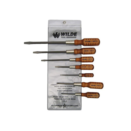 SW7/VP 7-Piece Wooden Handle Screwdriver Set-Vinyl Pouch