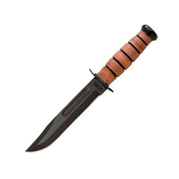 4-1217CP-2 USMC Fighting Clam,7",Brown Leather/Black