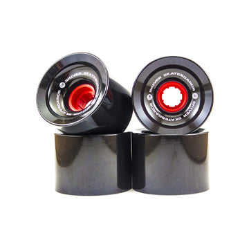 Shiver-Solid Black W/ Red Hub 70MM Wheels