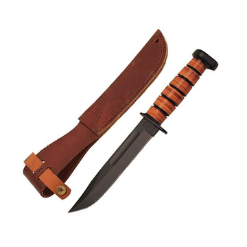 1317, Dog's Head Utility Knife W/Sheath, Brown, 12