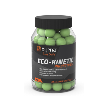 RB68403 Byrna Eco-Kinetic Projectiles - Training & Recreational Projectile Rounds for Byrna Launchers with Visual Impact Technology - Water Soluble, Eco Friendly, Easy to Clean, 0.68 Caliber