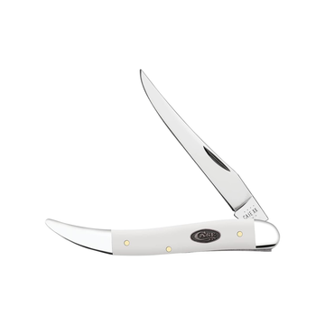 xx Knives White Synthetic Medium Toothpick Stainless 63962 Pocket Knife