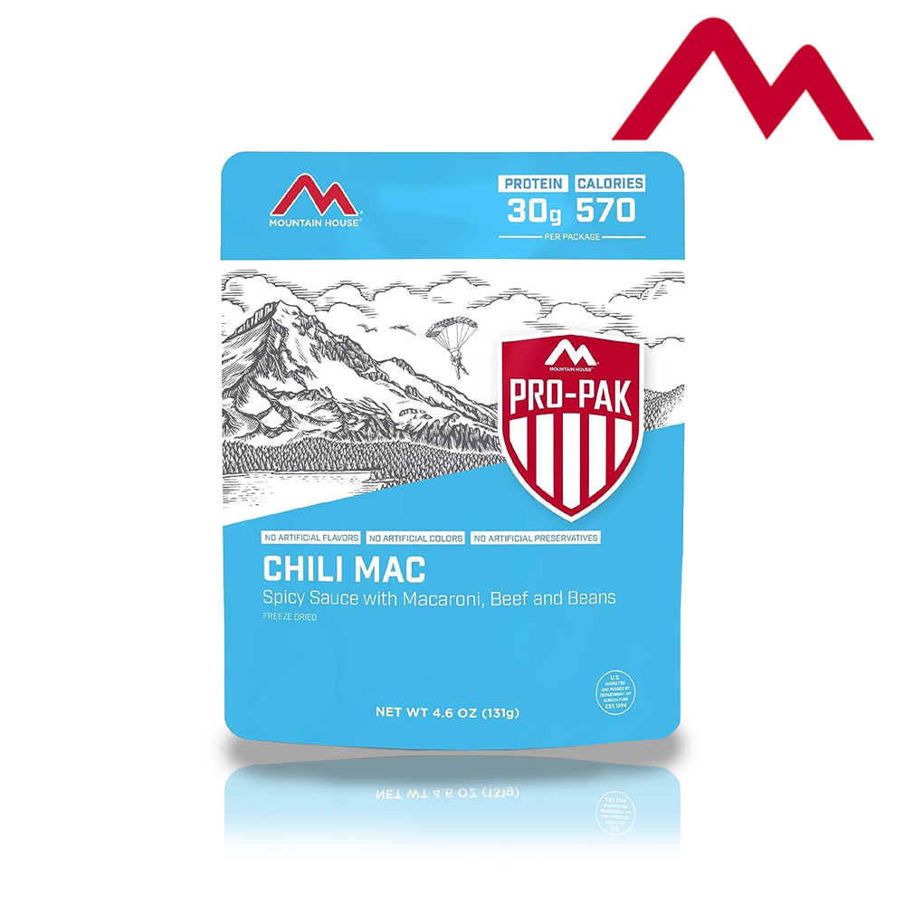 Mountain House Chili Mac Pro-Pak | Freeze Dried Backpacking & Camping Food | One Serving