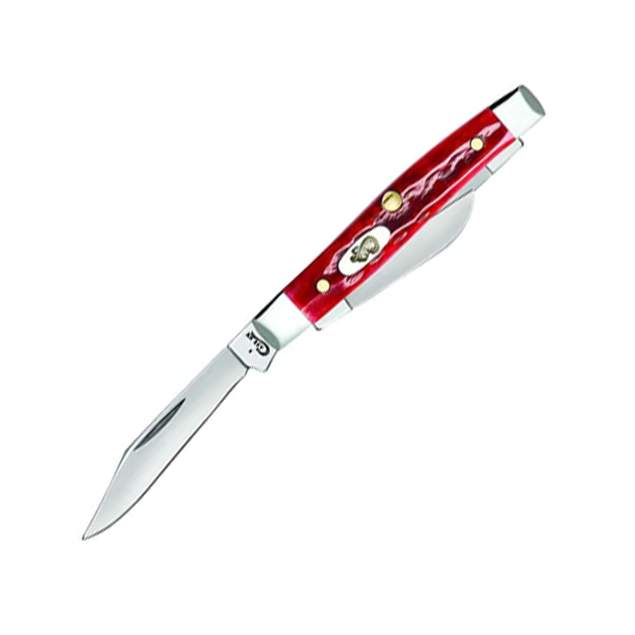 Pocket Knife Small Stockman Pocket Worn Old Red Jig Bone