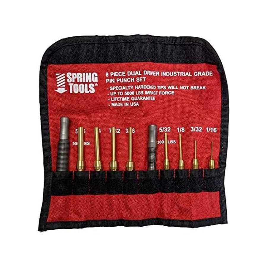 BRPS20  Industrial Interchangeable Hammerless Pin Punch Set, Brass Tips