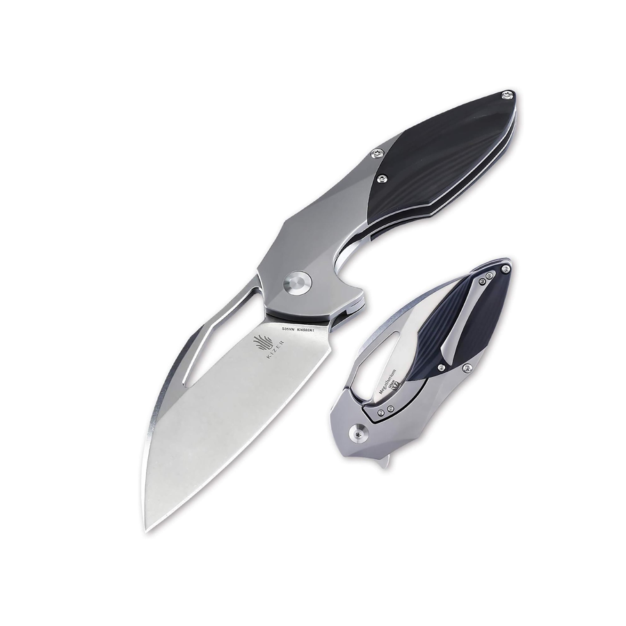 Kizer Cutlery Megatherium Elijah Isham CPM-S35VN 6AL4V Titanium Knife