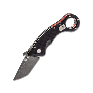 Spratan Shoto Ronin Folding Karambit Knife Black Tanto