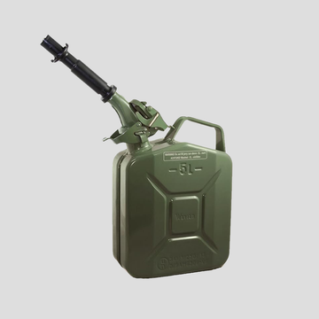 Authentic NATO Jerry Fuel Can and Spout System Khaki (5 Litre)