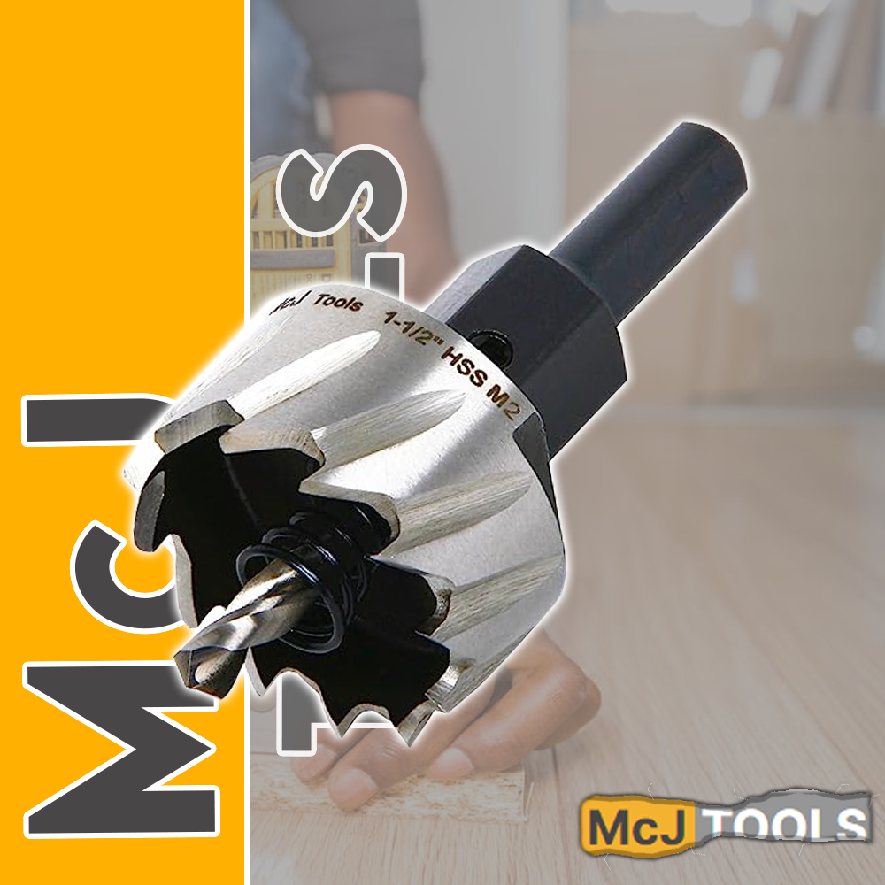 McJ Tools 1-1/2 Inch HSS M2 Drill Bit Hole Saw for Metal,