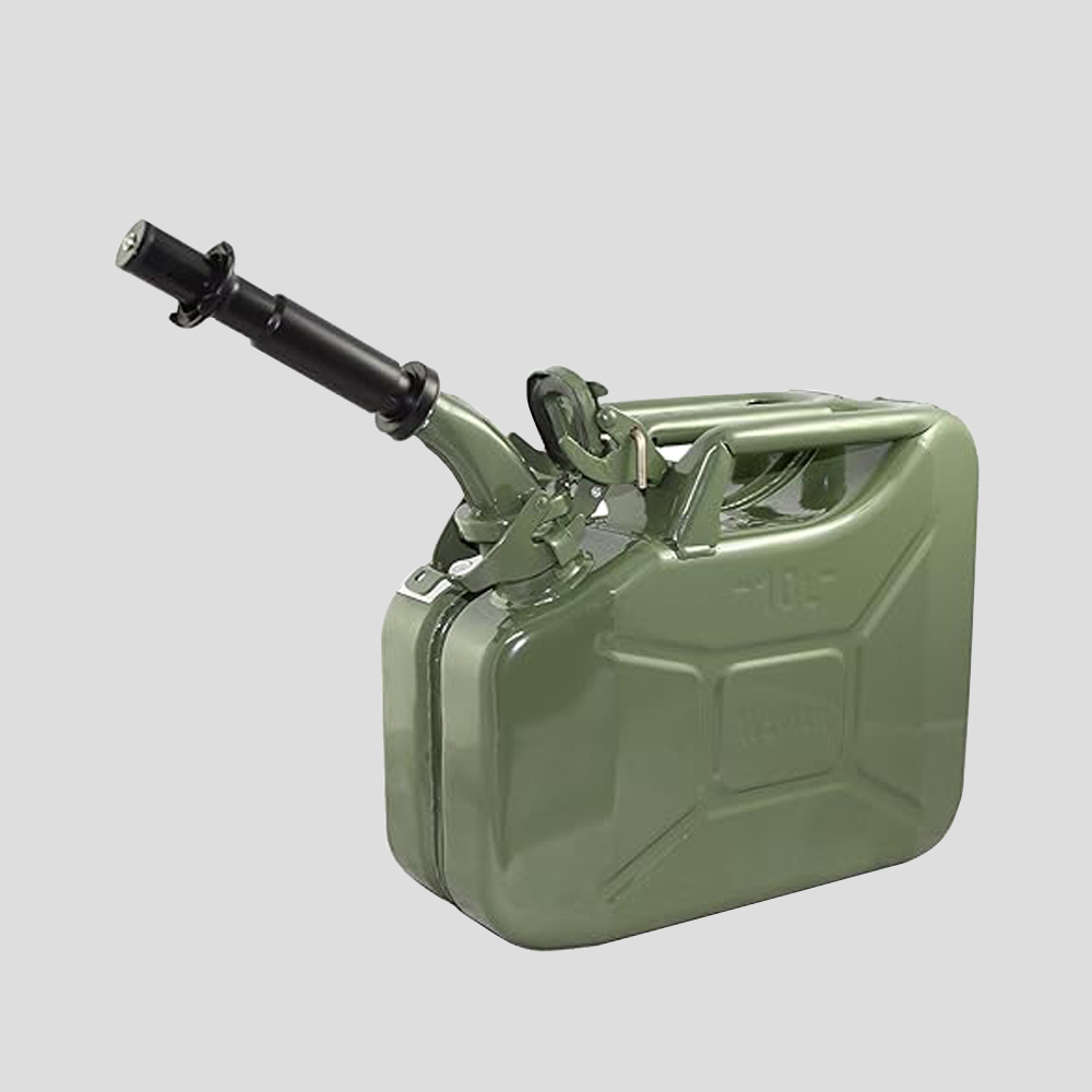 Authentic NATO Jerry Fuel Can and Spout System Khaki (10 Litre)