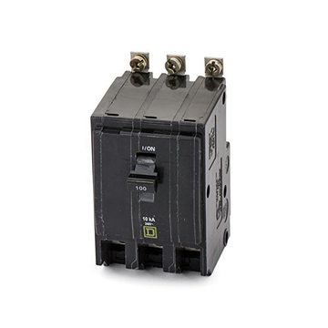 SQUARE D Circuit Breaker (QOB) Standard, 100A, 3-Pole, 240 Vac, 3-Phase, Bolt-On by Square D