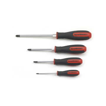 4 Pc. Pozidriv Screwdriver Set with Dual Material Handles