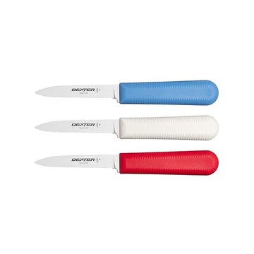 Sani-Safe Scalloped Paring Knife with Polypropylene Handle (Pack of 3)