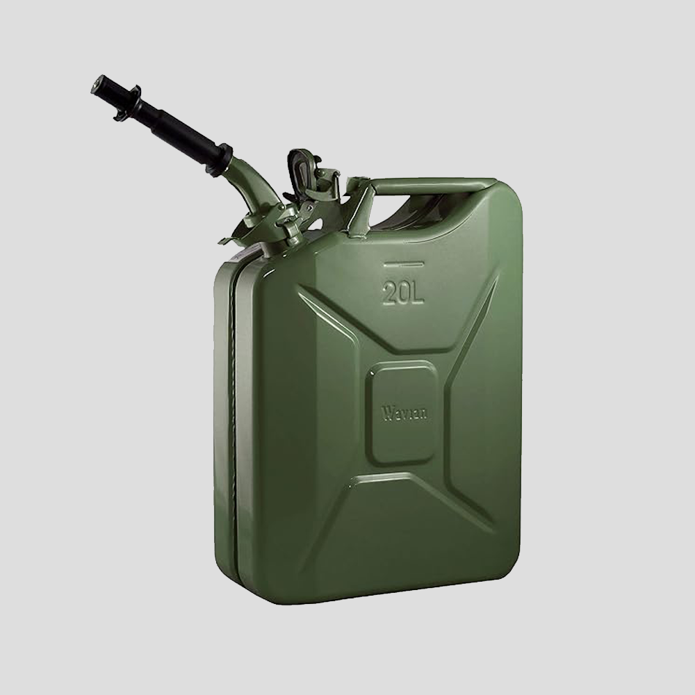 JC0020KVS Green Authentic NATO Jerry Fuel Can and Spout System (20 Liter)