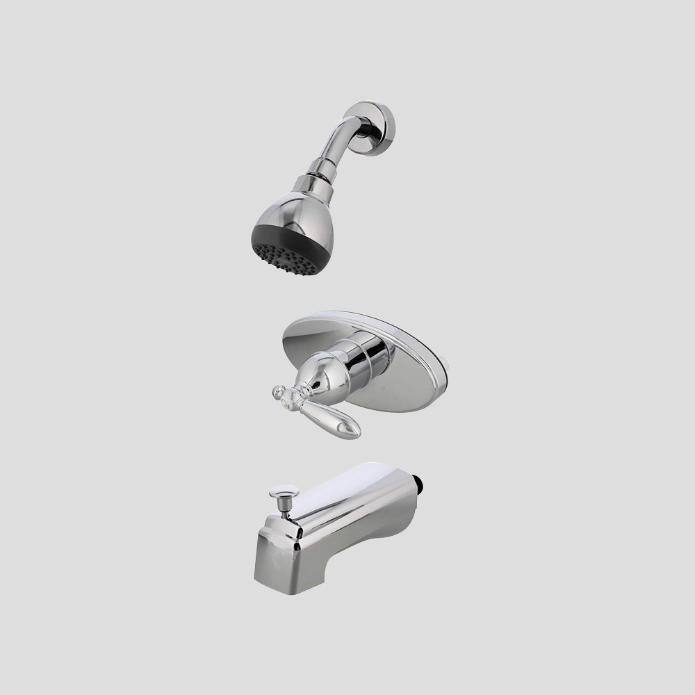 Shower Diverter Kit - Chrome Bathroom Shower Faucet and High Flow Shower