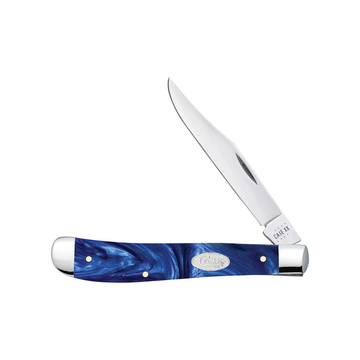 Case XX WR POCKET KNIFE SLIMLINE TRAPPER - BLUE PEARL KIRINITE®, ITEM 23445, LENGTH CLOSED 4 1/8 INCH (101048 SS)