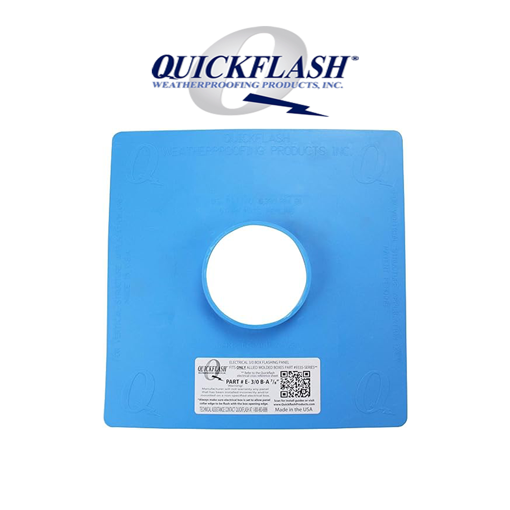 Quickflash Electrical 3/0 Box Flashing Panel E-3/O B - A 7/8"