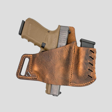 Commander Holster with Distressed Water Buffalo Leather, Size 2-1911