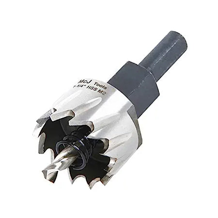 McJ Tools 1-1/4 Inch HSS M2 Drill Bit Hole Saw for Metal, Steel, Iron, Alloy, Ideal for Electricians, Plumbers
