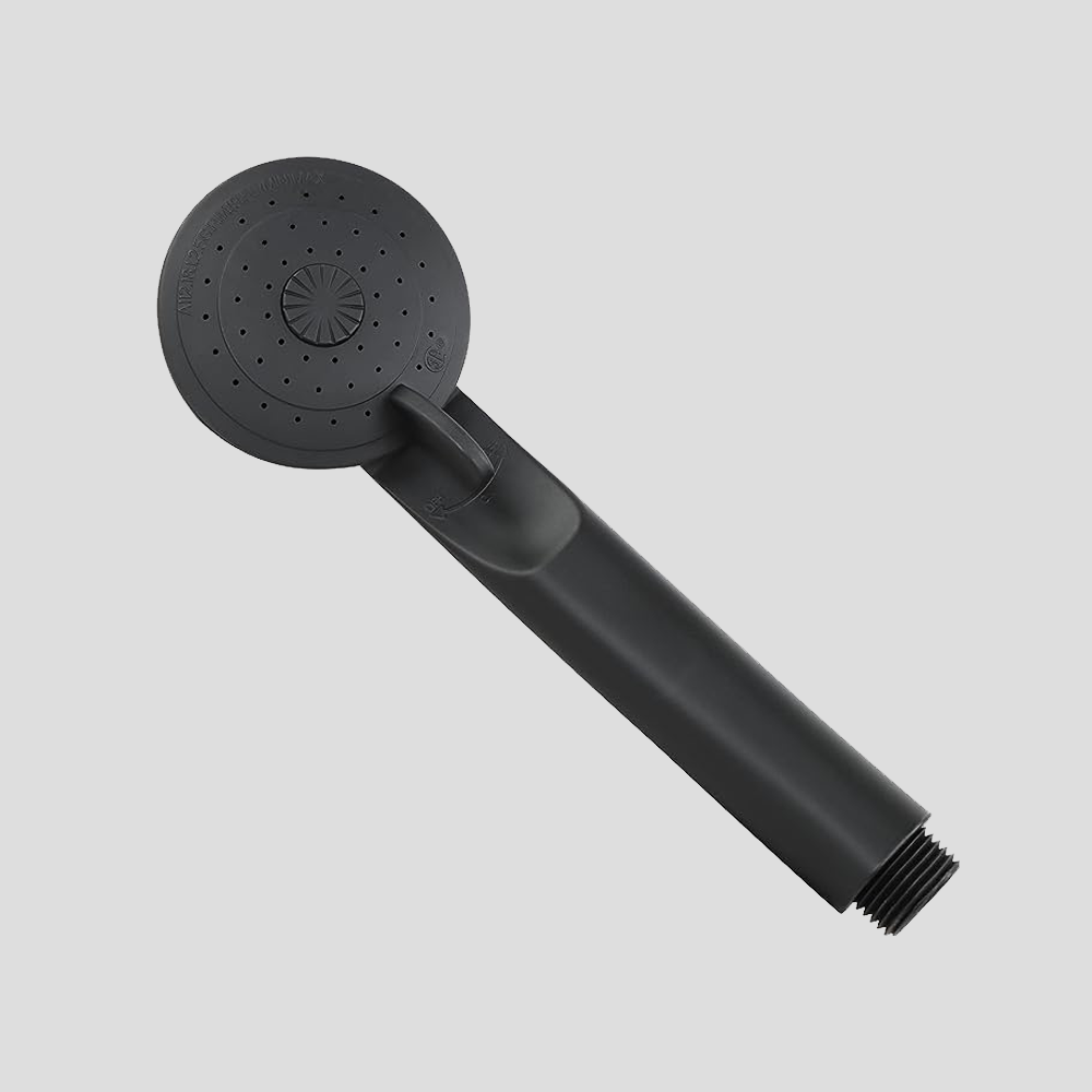 Bathroom Shower Head with Handheld Grip - Black