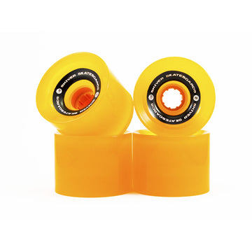 Shiver-Transparent Orange W/ Orange Hub 70MM Wheels