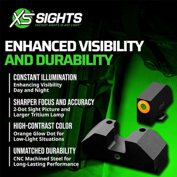 XS SIGHTS F8 Tritium Night Sight Glocks ‎GL-F006P-5