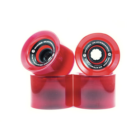 Shiver-Transparent Red W/ Black Hub 70MM Wheels
