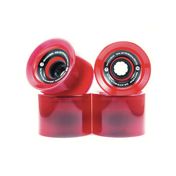 Shiver-Transparent Red W/ Black Hub 70MM Wheels