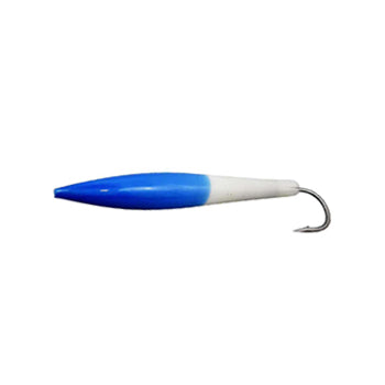 6" Soft Cedar Plug  Blue / White