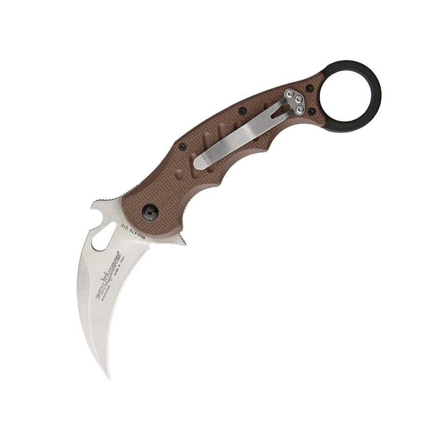 Fox Karambit Dark Earth G-10 Stone Knife