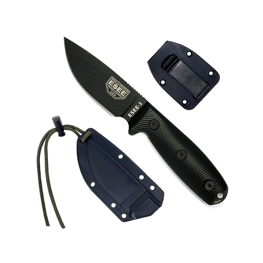 ESEE-3 1095 Carbon Steel, Black Sheat