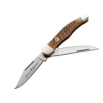 4.5 Inch Pocket Knife, Jigged Brown Bone