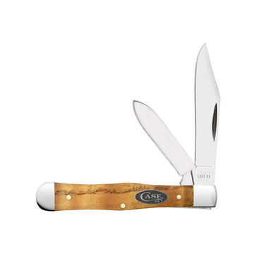 xx Knives Yellow Curly Oak Swell Center Jack Stainless 47129 Pocket Knife