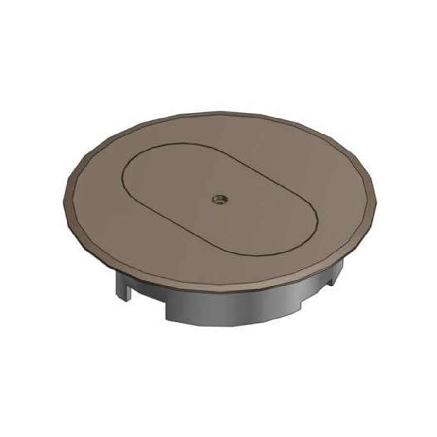 E97DSB Round Duplex Receptacle Cover, Diameter: 5", Non-Metallic