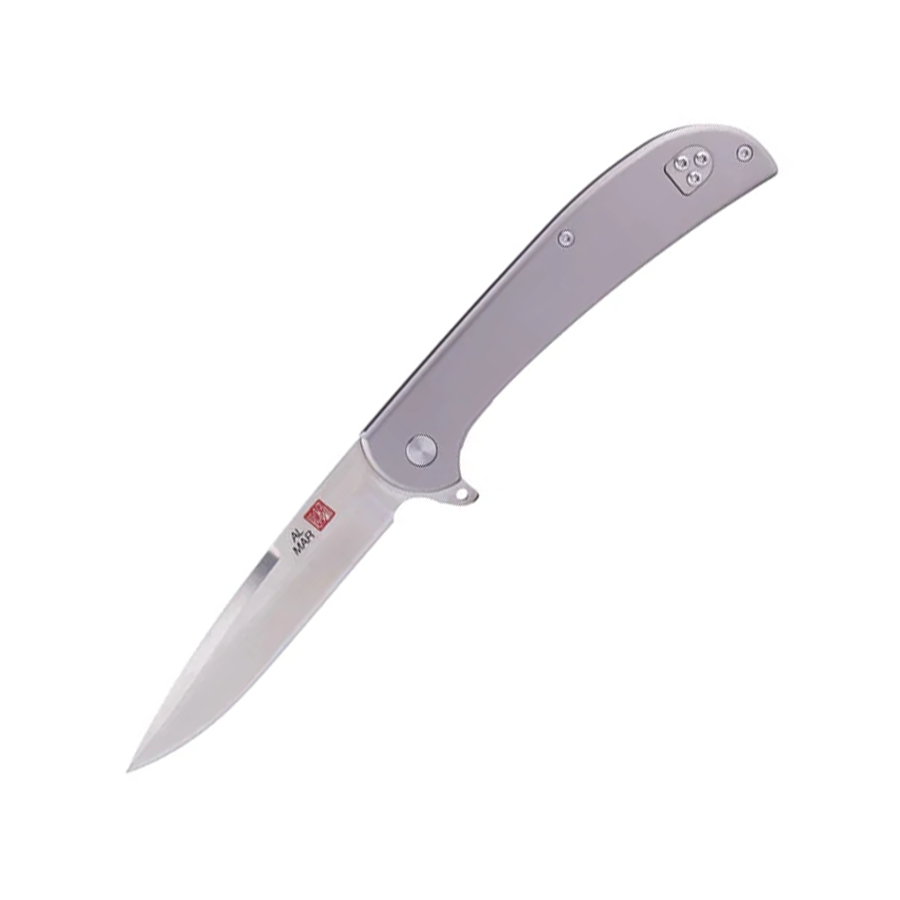 Al Mar K4116 Ultralight Titanium Framelock Knife Gray Handles