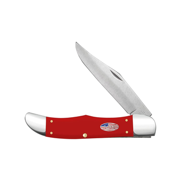 POCKET KNIFE FOLDING HUNTER - AMERICAN WORKMAN CS - SMOOTH RED SYNTHETIC