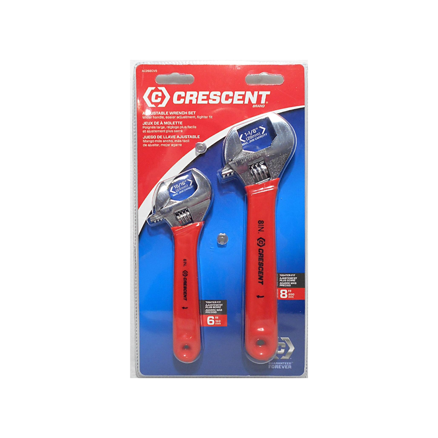 Crescent 2-Piece Cushion Grip Adjustable Wrench Set