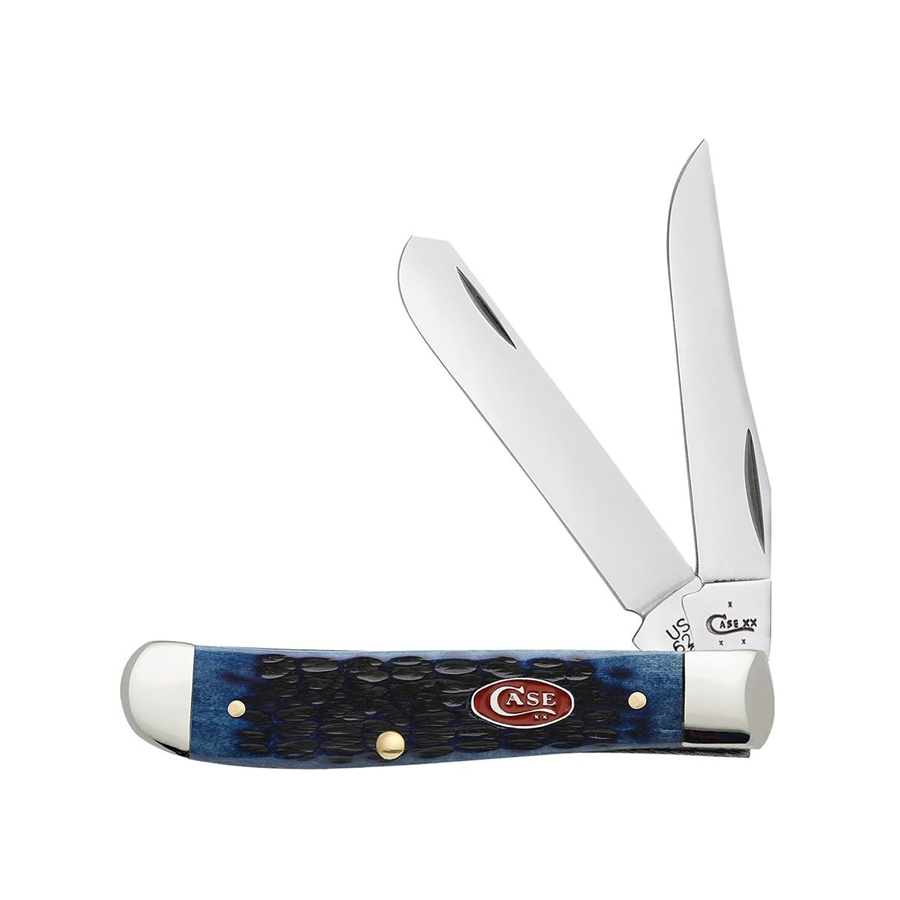 07321 Pocket Knife Navy Blue Jigged Bone Mini Trapper Item